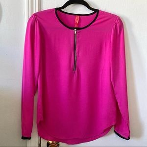 Bright fuchsia dress top w/ zipper